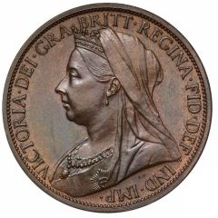 1 Penny - Victoria Pattern with ship - 3rd Portrait