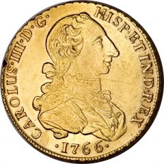 8 Escudos - Carlos III Colonial Milled Coinage