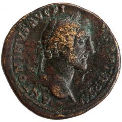 Sestertius - Antoninus Pius SALVS AVG COS IIII S C, Salus