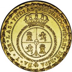 14 Escudos - Fernando VII Proclamation coinage