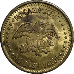 Token - No Cash Value Eagle, Horseshoe Star, 25 mm, Big dots