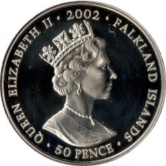 50 Pence - Elizabeth II Thanksgiving Service, silver, colored