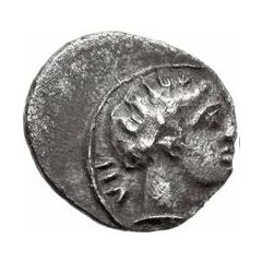 Silver 2 1/2 Asses Male head series II: blank