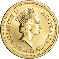 50 Dollars - Elizabeth II 3rd Portrait - Kangaroo - Gold Bullion Coin