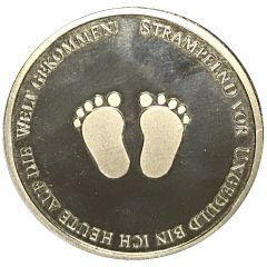 Token - Birth baby Footprints, German