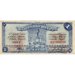 1 Peso Estado Libre y Soberano de Mexico