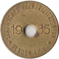 Electricity Token - Städtisches Elektrizitätswerk Plauen i/V.