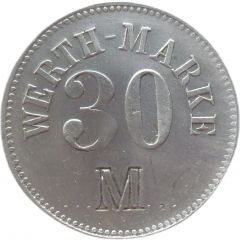 30 Pfennig Werth-Marke, Countermarked `M`