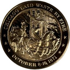 Medal - History of the United States Chicago Laid Waste by Fire