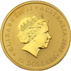15 Dollars - Elizabeth II 4th Portrait - Kangaroo - Gold Bullion Coin