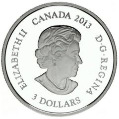 3 Dollars - Elizabeth II Maple Leaf Impression