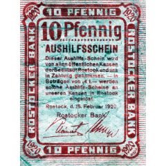 10 Pfennig Rostocker Bank
