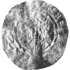 Denier - Henry III Mainz mint, church
