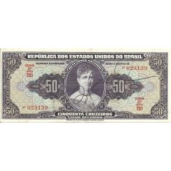 50 Cruzeiros Thesouro Nacional, 2nd print, Autographed
