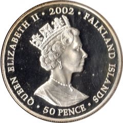 50 Pence - Elizabeth II Throne, silver