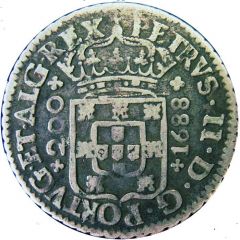 1/2 Cruzado/12 Vinténs - Pedro II Lisbon mint