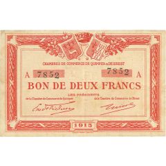 2 Francs - Chambres de Commerce de Quimper et de Brest [29]
