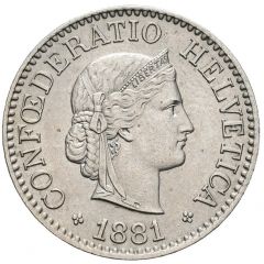 10 Rappen Libertas, copper-nickel