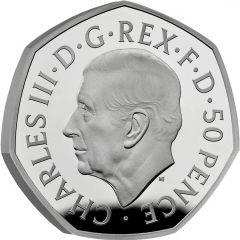 50 Pence - Charles III Life and legacy of the Queen, Silver Piedfort
