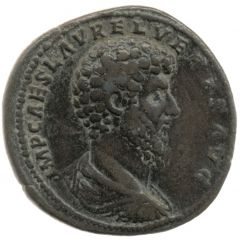 Sestertius - Lucius Verus and Marcus Aurelius CONCORD AVGVSTOR TR P COS II S C