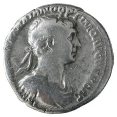 Denarius - Trajan P M TR P COS VI P P S P Q R, Mars