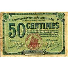 50 Centimes - Chambre de Commerce de Rochefort-sur-Mer 17
