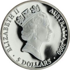 5 Dollars - Elizabeth II 3rd Portrait - Sydney 2000 Series - Silver Proof