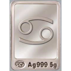 5 Grams Silver Zodiac signs - Cancer