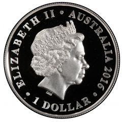 1 Dollar - Elizabeth II 4th Portrait - 90th Birthday - Silver Coin