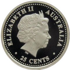 25 Cents - Elizabeth II 4th Portrait - FIFA World Cup 2006 - Silver Proof