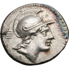 Denarius Satriena: Publius Satrienus, ROMA P•SATRIE NVS