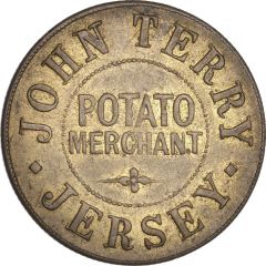 1 Shilling John Terry, Potato Merchant, Jersey