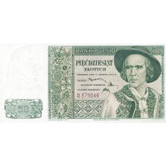 50 Zlotys WW2 Polish Government in Exile