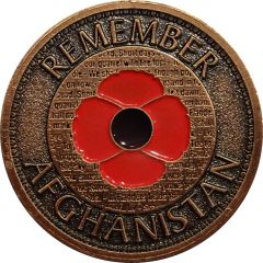 Medal - Remember Afghanistan - Red Poppy Military Medal