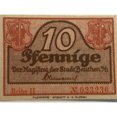 10 Pfennig Beuthen an der Oder