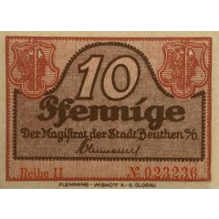 10 Pfennig Beuthen an der Oder