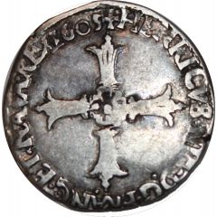 1/8 Ecu - Henry IV Foliated cross