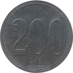 200 Pfennig Werth-Marke, Countermarked `RL`