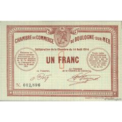 1 franc - Chambre de Commerce de Boulogne-sur-Mer [62]