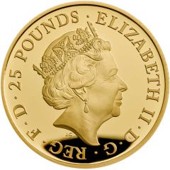 25 Pounds - Elizabeth II Falcon of Plantagenets, Gold Proof