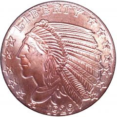 1/4 oz Silver Incuse Indian Head - Wheat Ears