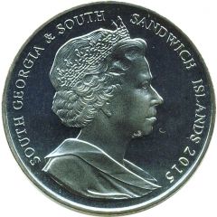 2 Pounds - Elizabeth II Discovery of South Georgia