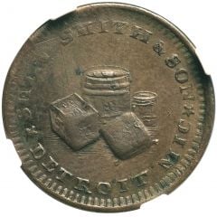 Civil War Merchant Token - Seth Smith and Son Family Grocerie
