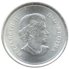 25 Cents - Elizabeth II Wood Bison, colored