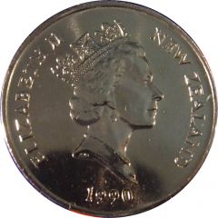 5 Cents - Elizabeth II 3rd Portrait, Treaty of Waitangi
