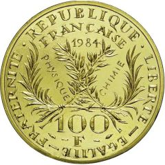 100 Francs Marie Curie, piedfort or