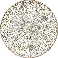 Calendar Medal 1996 Jahresregent Sonne