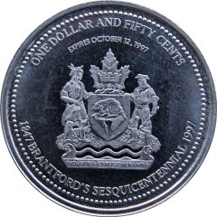 11/2 Dollars - Brantford`s Sesquicentennial