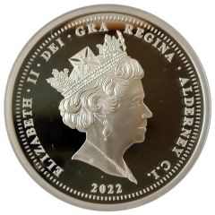 5 Pounds - Elizabeth II RNLI, Roy Barker I and Queen, Silver plated
