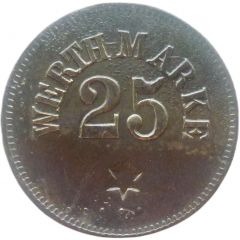 25 Pfennig Werth-Marke, Countermarked '✶'